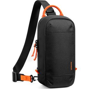 tomtoc Sling Crossbody Bag for Nintendo Switch 2, Protective Travel Chest Carrying Gaming Pouch with 8 Game Cartridges Slots (Black)