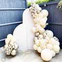 Voircoloria 90pack White Sand Balloons Different Size 18/12/10/5 Inch Sand White Balloon Garland Arch Kit for Wedding, Bridal, Baby Shower, Birthday, Graduation, Anniversary, Bachelorette Decorations