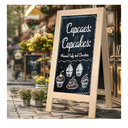 20 x 40 Inch Wooden Sandwich Board Signs Outdoor, Chalk Board Easel Sign,Double-Sided a Frame Chalkboard Sign,Extra Large Chalkboard Easel,Sidewalk Sign,Chalk Board Sign Board. (20 x 40 Inch)