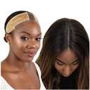 MILANO COLLECTION Wigrip, Premium Lace Wig Band for Women, Fully Adjustable & Reinforced Lace Wig Grip Band by Hairline, Comfortable and Secure Glueless Velvet Headband, Nude