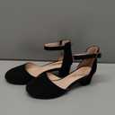 Girls Dress Shoes Closed Toe Chunky High Heels Ankle Strap Wedding Party Pump Shoes,