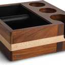 Espresso Knock Box With 54mm Tamping Station For Breville Espresso Accessories Adjustable Portafilter Height, Detachable Coffee Dump Bin