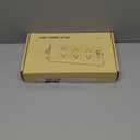 TOPREK Surge Protector Power Strip (2100J), 6 Widely-Spaced Outlets with 2 USB-C & 2 USB-A, 6.5 FT Extension Cord with Ultra-Thin Flat Plug, Wood Finish Power Strip with USB for Home, Office