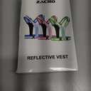 Zacro LED Reflective Vest Running Gear, 5 Lights Colors High Visibility Reflective Running Gear Rechargeable Light Up Running Vest for Walking Running Cycling, Adjustable for Men Women Kids (Bright Green)