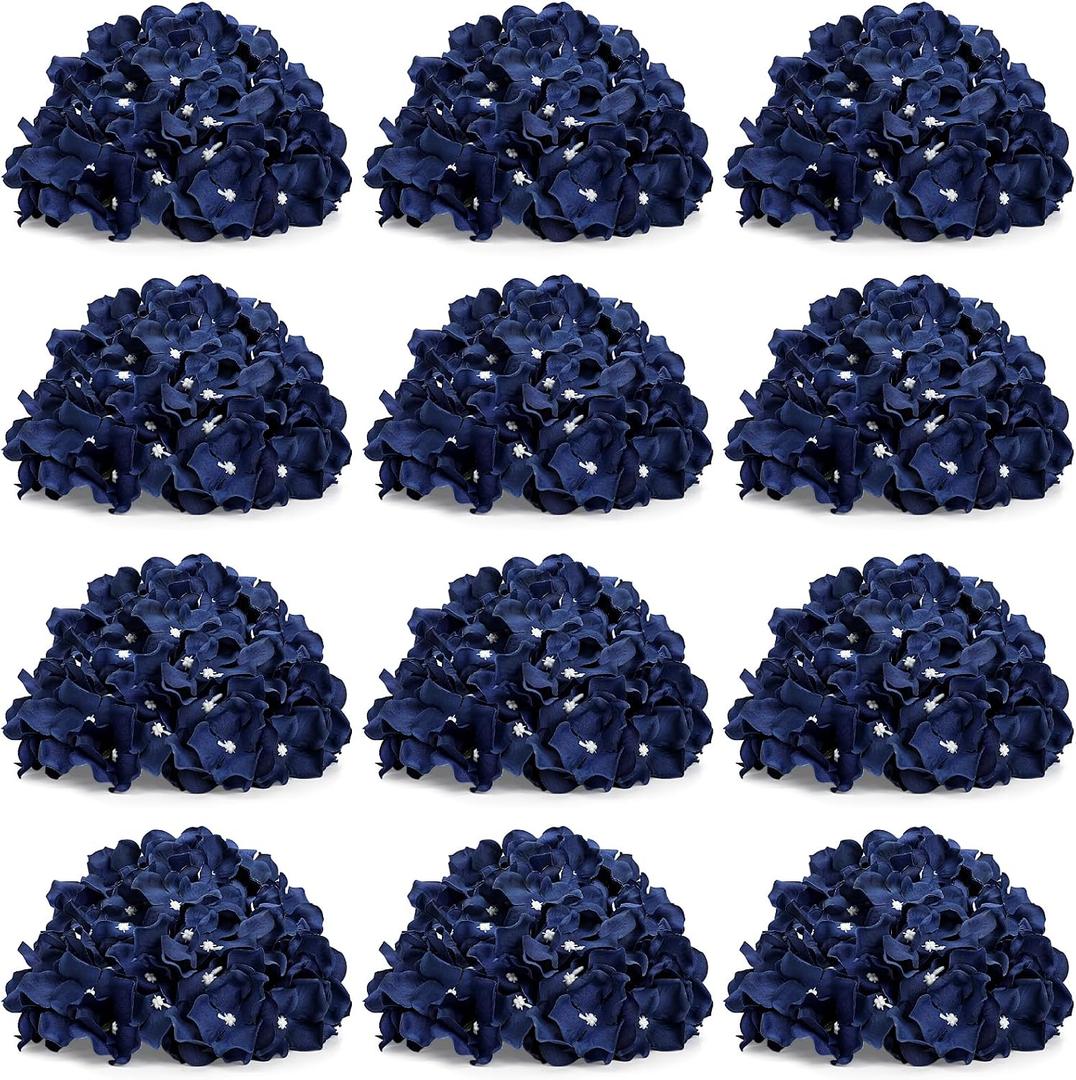 11.81 Inch Navy Blue Hydrangea Flower Balls for Centerpieces