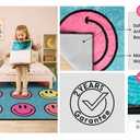 OLEEK Large Classroom Rug Elementary 8x10 - (Washable) Classroom Rugs for Kids Room - Classroom Carpet Elementary - Kids playroom Rug 8 x 10 - Preschool Rugs for Classroom - Schoolgirl Classroom Decor