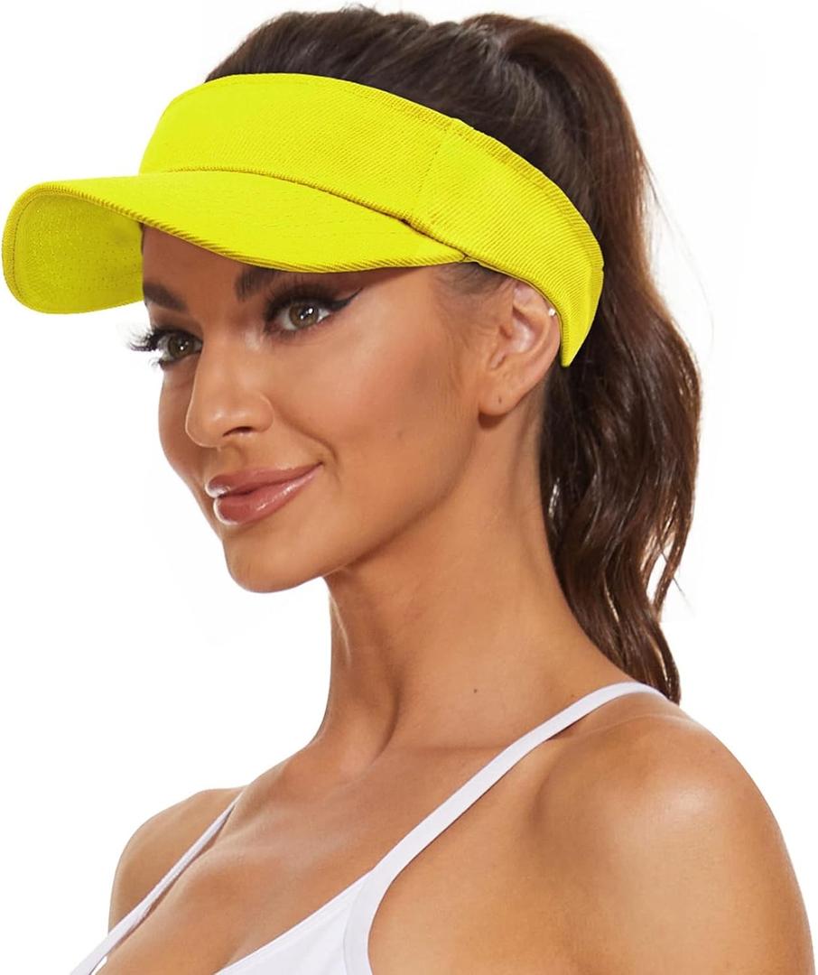 Zando Womens Visor Hats for Women Adjustable Beach Sun Visors for Women Sports Outdoor Unisex Golf Tennis Visor for Men (One Size)
