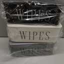 3 Pack Baby Wipes Dispenser Holder Wipe Container for Bathroom with Lid Toilet Tissue Paper Storage Refillable Box for Home Office Cars(Small,Black, White, Gray)