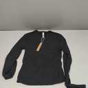 Long Sleeve Shirts for Women Crewneck Basic Tees T Shirts Fitted Crop Tops Y2k Going Out Tops (Medium, Black)