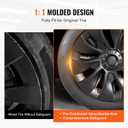 VEVOR Wheel Rim Cover Hubcaps, 18 in, 2017-2023 Model 3 Fully Fit Hubcap with Snap, Guard Tape & Valve Nozzle Hole, ABS & PC Hubcap with High Rigidity & Less Wind Drag, Fits for All Weather Use