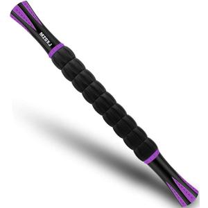 Muscle Roller Massage Roller Stick- Deep Tissue Fascia Blaster for Myofascial Pain Relief, Lymphatic Drainage & Body Sculpting, Handheld Physical Therapy & Recovery Tool (Purple Black-18 inch)