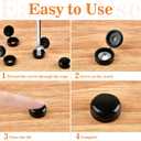 50 Set 3 Inch Shutter Screws and Plastic Screw Caps,M5*80 Heavy Duty Exterior Shutter Screws with Black Hinged Fold Over Caps Washer Flip Tops for Furniture Windows Construction