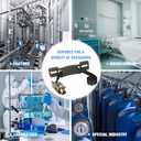 Propane Tank Holder Cylinder Wall Mounted Brackets, Ratchet Straps6.6ft , Steel Gas Cylinder Holder, Heavy Duty Gas Cylinder Holder Wall-Mounted Bracket (White 1)