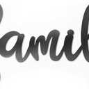 ViveGate Metal Family Signs for Home Decor Wall, 18"X9" Black Family Sign Heavy Iron Happy Family Wall Art Cut Out Plaque Family Wall Decor
