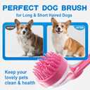 Dog Bath Brush, 2025 New 2 in 1 Dog Shampoo Brush Bubble Maker, Soft Silicone Dogs Scrubber for Bathing with Soap Dispenser, Pet Grooming Massage Brushes for Washing Long Short Hair for Dogs,Cats,Pets (Blue)