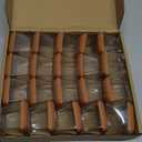 16 Pack Chair Leg Floor Protectors for Hardwood Floors, Round Rubber Furniture Sliders, 360°Felt Pad Bottom Wrapped Thickening Silicone Furniture Legs Caps Covers(Square,Clear-Brown-L)