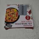 Bakken- Swiss Non-Stick Pizza Pan with Holes - 13-Inch Perforated Pizza Crisper Carbon Steel Pizza Pan - 2 Round Pizza Trays - PFOA PFOS and PTFE Free