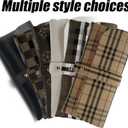 2 x Glasses storage bag Travel sunglasses myopia glasses storage bag Fashion leather storage bag (Deep Coffee)