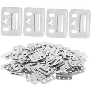 STOBOK 100pcs Metal Wall Panel Mounting Clips Wall Hanging Buckle for Integrated Furniture Panels Secure Grip for Types Easy Installation Clips STOBOK 100pcs Metal Wall Panel Mounting Clips Wall Hanging Buckle for Integrated Furniture Panels Secure Grip for Types Easy Installation Clips