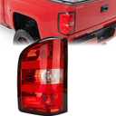 Wildwolf Tail Lights for Chevy Silverado 2007-2014-1500 2500 3500 2500HD 3500HD - Rear Brake Turn Signal, Black border, Rear Left Drive Side