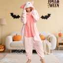 Unpifolov Pig Pajamas Unisex Animal Jumpsuit Adult Home Wear Sleepwear Cosplay Costumes (Pink, XL)