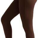 Women's Drawstring Tie Daily Leggings High Waist Workout Yoga Pants Ultra Soft Gusseted Crotch (X-Large, Brown)