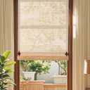  W 28.4"*47 H Cordless Bamboo Roller Shades for Interior, Natural | Light Filtering, Roll Up Bamboo Blinds for Window, French Door, Bedroom, Living Room, Office, Home Patio Porch