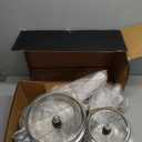 Meythway  Stainless Steel Pots and Pans Set Non Toxic, 6PCs Kitchen Cookware Sets with Stay-Cool Handles, Non-Stick, Dishwasher Safe&Compatible with All Stovetops(Gas,Electric&Induction)