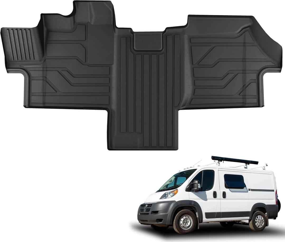KARPAL Floor Mats for Ram Promaster 2018-2025 1500/2500/3500 (Not Fit for EV & Promaster City), TPE All-Weather Floor Liners Front Row Car Mats, Ram Accessories
