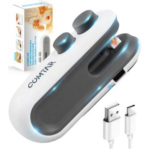 Upgraded Vacuum Sealer Bag Sealer With Cutter And Magnet, 2 In 1 Rechargeable Vacuum Sealer Bag Heat Seal Machine With Sealer&Cutter For Plastic/Chip/Vacuum Sealer Bags (White 2.0)