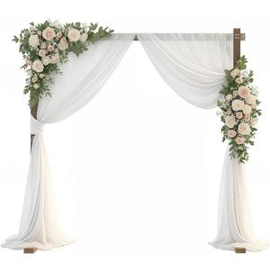 7.2FT Wooden Wedding Arch Square Wood Arches Arbor Backdrop Stand for Ceremony Indoor Outdoor Wedding Party Proposal Scene Garden Beach Forest Rustic Boho Decoration