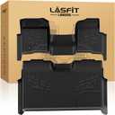 LASFIT Floor Mats for Ford F-150 2011-2014 SuperCrew 1st Row w/o Center Console Carpet Floor All Weather Protector Car Liners TPE Truck Mats, Front & Rear Rows, 3pcs Black
