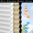 LazBlinds No Drill Cordless Day Night Cellular Shades, 34.5"W x 64"H, Beige
