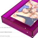 11x14 Acrylic Picture Frame for Wall and Tabletop Neon Floating Photo Frame with Decorative Bright Color, Purple