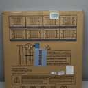 Cumbor 29.7-48" Baby Gate for Stairs, Mom's Choice Awards Winner-Dog Gates for Doorways, Auto Close Safety Pet Gate for Dogs Indoor, Easy Install Pressure Mounted Child Gate with Walk Thru Door, White