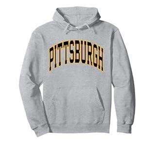 Retro Pittsburgh Throwback Classic Pittsburgh Black Gold Tee Pullover Hoodie, L