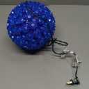 Christmas Lighted Ball 7" Outdoor Hanging Sphere Lights Orb 100 LED Blue Starlight Sphere for Tree, Porch, Gazebo, Bedroom Decorations (Green Wire- Blue)