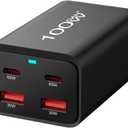 100W GaN Charger 4 Ports USB Type C PD Quick Charge 3.0 Desk Widely Applied