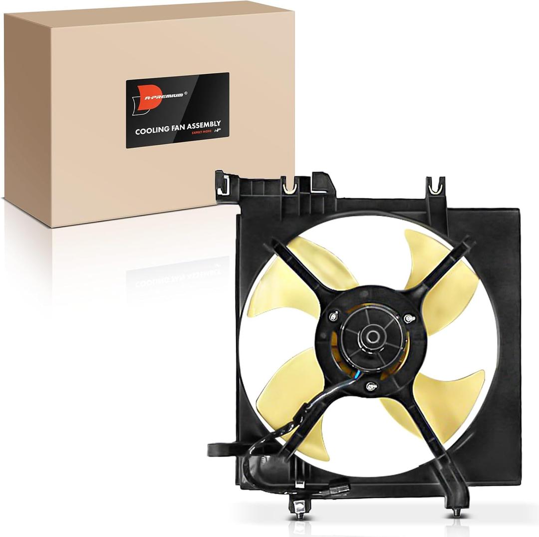 A-Premium Engine Radiator Cooling Fan Assembly Compatible with Select Subaru Models - Outback 2005-2014, Legacy 2005-2014 - Replace# 45121AG02A, 45122AG02B