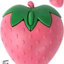 Wireless Bluetooth Mouse Cute Pink Fruit Strawberry Shape Silent Portable Lightweight USB Optical Cordless Dual Mode Mice for PC Laptop Computer Tablet Mac MacBook Pro Desktop Kids Girls Women Gift