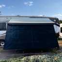 RV Awning Sun Shade Screen 8'x14'3''(Fit for 15' Awning),Black Mesh Shade Screen with Zipper,Universal Trailer Camper Awning Screen with Complete Kits,Improves Shadow and Privacy.