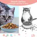 24 Pcs Cat Whisker Fatigue Bowl, Small Shallow Pet Dishes, Wide Plates for Wet Food, 5.5 Inch Wheat Straw Bowls for Kittens and Short Legged Cats