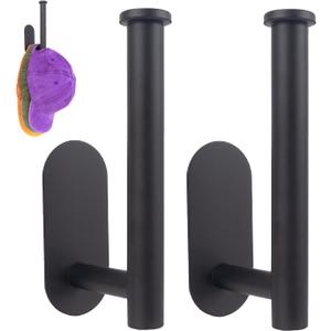 Hat Racks for Baseball Caps, 4 Pack Stainless Steel Adhesive Hat Hanger Hooks Holder for Wall, Multi-Function Hat Storage Organizer Hanger, Hat Hooks Wall Mount for Closet Bedroom Storage, Black