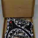 Haapaw Dog Harness with Leash Set, No Pull Adjustable Reflective Step-in Puppy Harness with Thickened Padded Vest for Extra-Small/Small Medium Dogs, Size L (Black)