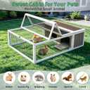 Rabbit Cage Outdoor Indoor, Tortoise Habitat Guinea Pig Cages Enclosure