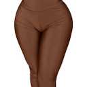 Ekaliy 2 Piece Outfits for Women Sexy One Shoulder Crop Top Bodycon Pants Set Clubwear (Brown, L)