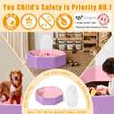 GOGOSO Foldable Ball Pit for Toddlers Large Soft Indoor Outdoor Pop Up Baby Kids Infant Ballpit Big Collapsible Puppy Dog Cat Pits with Basketball Hoop (Balls Not Included) Pink Purple