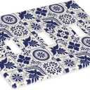 Mexican Talavera Tile Light Switch Cover 3-Gang,Triple Toggle Decorative Switch Wall Plate Cover Faceplate,4.50" X 6.38"inch
