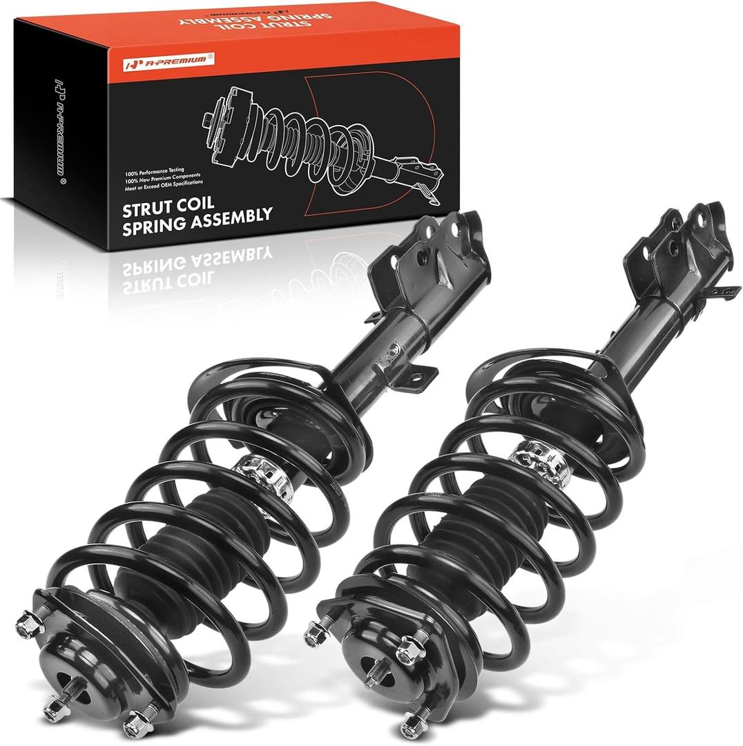 A-Premium Front Complete Struts Compatible with Jeep Compass 2012-2017, Patriot [FWD] 2011-2017 - 2x Replacement Suspension Shock Absorber with Coil Spring Assembly