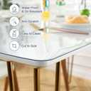 Clear Table Protector 29 x 59 Inch, 1.5mm Thick Plastic Table Cover, Waterproof PVC Clear Table Cover Protector, Desk Protector Mat, Writing Desk Pad for Desktop, Coffee & Dining Room Table